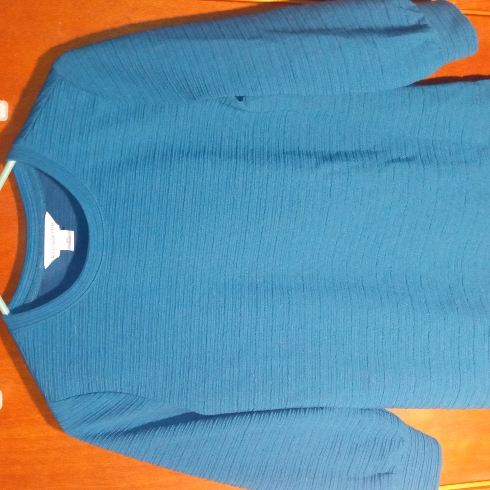 Liz Claiborne Teal Long Sleeve Top Sz Xs.